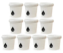 1L Plastic Round Bucket + Lid + Plastic Handle - Multi Purpose - Food Grade - PP5 - WHITE