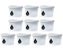 3L Plastic Round Bucket + Lid + Plastic Handle - Multi Purpose - Food Grade - PP5 - WHITE