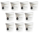 10L Plastic Round Bucket + Lid + Metal Handle - Multi Purpose - Food Grade - PP5 - WHITE