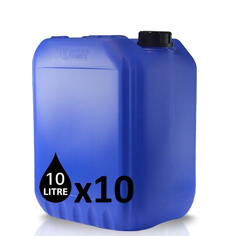 10L Jerrycan Stackable Container + Lid - UN Approved - Food Grade - Blue