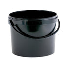 10L Plastic Pail Bucket + Lid + Plastic Handle BLACK