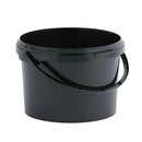 3L Plastic Bucket + Lid + Handle BLACK