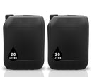 20L Jerrycan Stackable Container + Lid + Visi Strip - UN Approved - Food Grade - BLACK