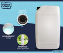 25L ANTI GLUG Stackable Container Jerrycan + Lid - UN Approved - Food Grade - Natural
