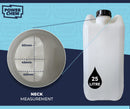 25L ANTI GLUG Stackable Container Jerrycan + Lid - UN Approved - Food Grade - Natural