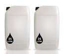25L ANTI GLUG Stackable Container Jerrycan + Lid - UN Approved - Food Grade - Natural