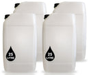 25L ANTI GLUG Stackable Container Jerrycan + Lid - UN Approved - Food Grade - Natural