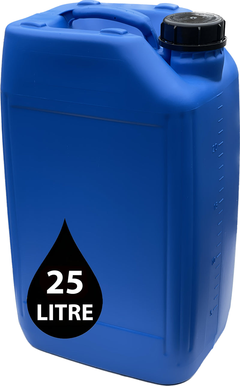 25L ANTI GLUG Stackable Container Jerrycan + Lid - UN Approved - Food Grade - Blue