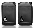 25L Jerrycan Stackable Container + Lid - UN Approved - Food Grade - Black