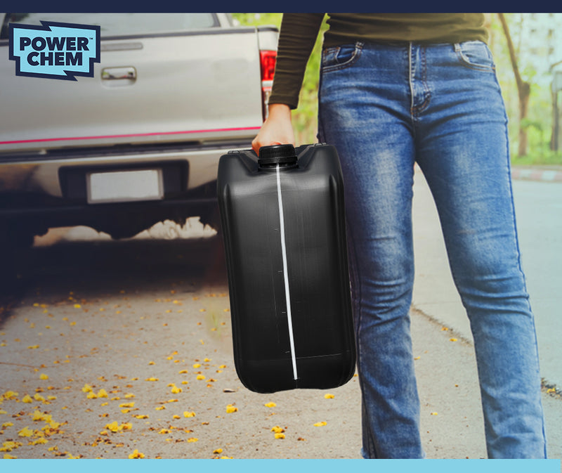 25L Jerrycan Stackable Container + Lid - UN Approved - Food Grade - Black