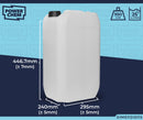 8 x 25L Plastic JERRY CAN for Water & Chemicals Storage Container – UN Certified Food Grade Stackable with Tamper-Evident Cap, Ideal for Outdoor Camping Emergency and Industrial Use