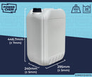 8 x 25L Jerrycan Stackable Container + Lid - UN Approved - Food Grade - White