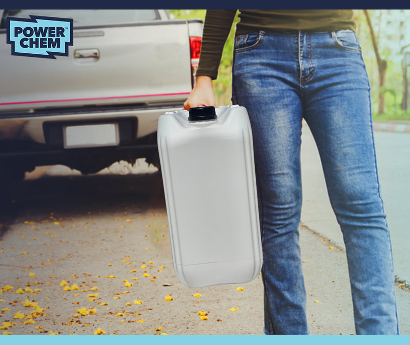 2 x 25L Jerrycan Stackable Container + Lid - UN Approved - Food Grade - White