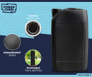 25L ANTI GLUG Stackable Container Jerrycan + Lid - UN Approved - Food Grade - Black