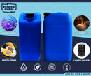 25L ANTI GLUG Stackable Container Jerrycan + Lid - UN Approved - Food Grade - Blue