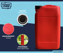 25L ANTI GLUG Stackable Container Jerrycan + Lid - UN Approved - Food Grade - Red