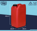 25L ANTI GLUG Stackable Container Jerrycan + Lid - UN Approved - Food Grade - Red