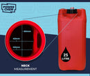 25L ANTI GLUG Stackable Container Jerrycan + Lid - UN Approved - Food Grade - Red