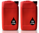 25L ANTI GLUG Stackable Container Jerrycan + Lid - UN Approved - Food Grade - Red