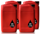 25L ANTI GLUG Stackable Container Jerrycan + Lid - UN Approved - Food Grade - Red