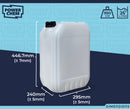 2 x 25L Plastic JERRY CAN for Water & Chemicals Storage Container – UN Certified Food Grade Stackable with Tamper-Evident Cap, Ideal for Outdoor Camping Emergency and Industrial Use