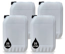 4 x 25L Plastic JERRY CAN for Water & Chemicals Storage Container – UN Certified Food Grade Stackable with Tamper-Evident Cap, Ideal for Outdoor Camping Emergency and Industrial Use