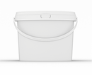 5L Plastic Round Bucket + Lid + Plastic Handle - Multi Purpose - Food Grade - PP5 - WHITE