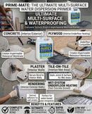 PrimeMate All Surface Waterproof Primer & Bonding Agent for Bathroom Kitchen Tiles Walls Floors APEO Free - Prime Stabilise Seal & Prep - Suitable for Sand/Cement Screed Concrete Bitumen & More