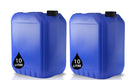 10L Jerrycan Stackable Container + Lid - UN Approved - Food Grade - Blue