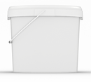 25L Squat Bucket + Lid + Metal Handle WHITE