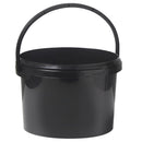 3L Plastic Bucket + Lid + Handle BLACK