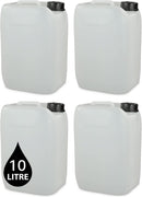 10L Jerrycan Stackable Container + Lid - UN Approved - Food Grade - Natural