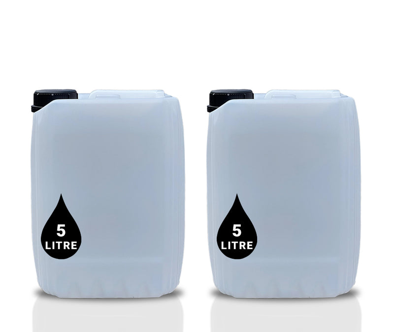 2 x 5L Jerrycan Stackable Container + Lid - UN Approved - Food Grade - NATURAL