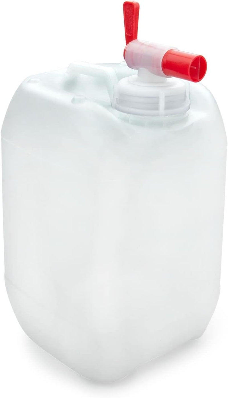 10L Jerrycan Stackable Container + Tap Cap - UN Approved - Food Grade - Natural