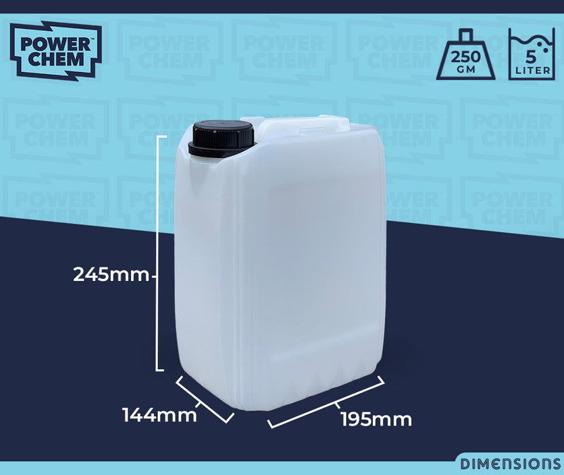 2 x 5L Jerrycan Stackable Container + Lid - UN Approved - Food Grade - NATURAL