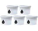 3L Plastic Round Bucket + Lid + Plastic Handle - Multi Purpose - Food Grade - PP5 - WHITE
