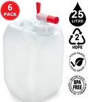 25L Jerrycan Stackable Container + Tap Cap - UN Approved - Food Grade - Natural