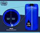 25L Jerrycan Stackable Container + Lid - UN Approved - Food Grade - Blue