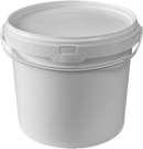 25L Squat Bucket + Lid + Plastic Handle WHITE