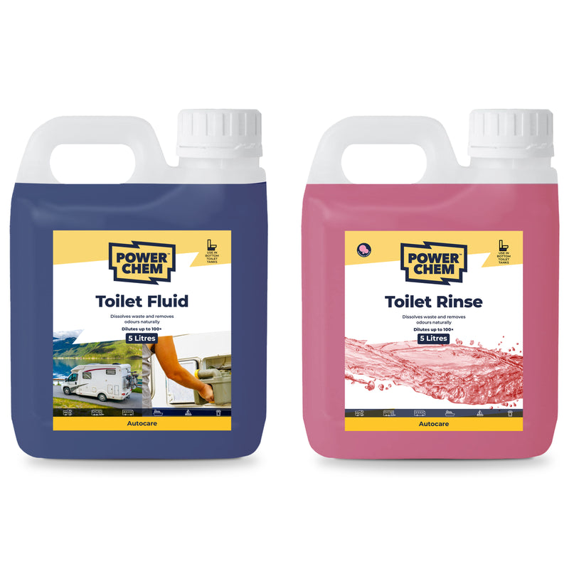 FLOOSH! Chemical Toilet Fluid + Toilet Bowl Rinse - for Cassette Toilets - TWIN PACK