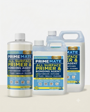 PrimeMate All Surface Waterproof Primer & Bonding Agent for Bathroom Kitchen Tiles Walls Floors APEO Free - Prime Stabilise Seal & Prep - Suitable for Sand/Cement Screed Concrete Bitumen & More