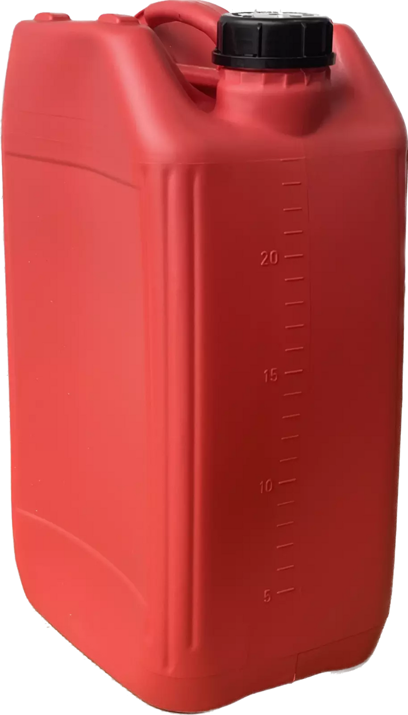 25L ANTI GLUG Stackable Container Jerrycan + Lid - UN Approved - Food Grade - Red